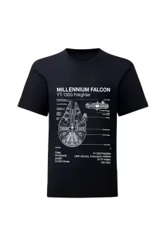 Image of Millennium Falcon Sketch T-Shirt