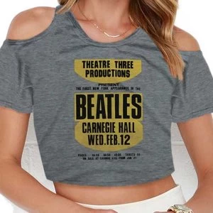 Image of The Beatles - Carnegie Hall Womens Large T-Shirt - Grey