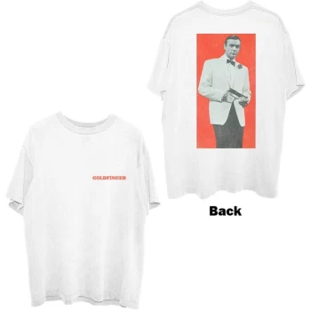 Image of James Bond 007 - Goldfinger Profile Unisex Medium T-Shirt - White