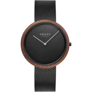 Image of Mens Obaku Trae Charcoal Watch