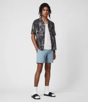 Image of AllSaints Mens Warden Swim Shorts, Marina Blue, Size: S