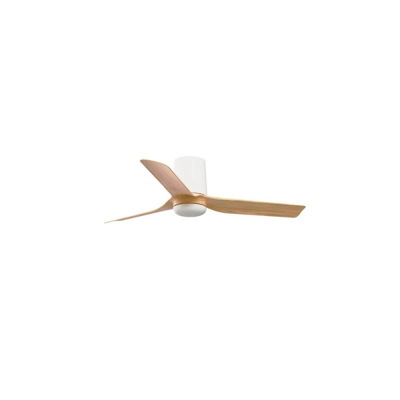 Image of Netlighting Mini Punt Tub Small White Light Wood DC Ceiling Fan 6 Speed White Unisex