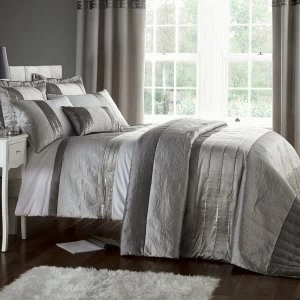 Image of Catherine Lansfield Gatsby Single Bed Set - Silver
