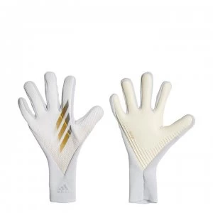 Image of adidas X Pro Goalkeeper Gloves Fingersave - White / Gold Me
