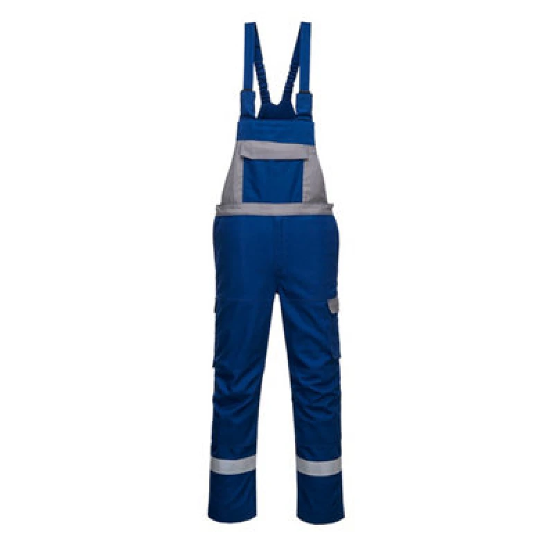 Image of Biz Flame Ultra Two Tone Bib and Brace FR07RBRL Colour: Royal Blue