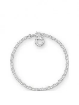 Image of Thomas Sabo Charm Club Fine Silver Carrier Bracelet, One Colour, Size Large = 18.5Cm, Women