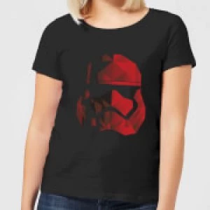 Image of Star Wars Jedi Cubist Trooper Helmet Black Womens T-Shirt - Black - 3XL - Black