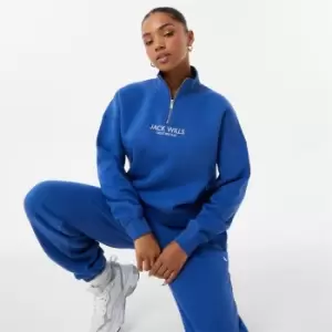 Image of Jack Wills Honeylane Half Zip Sweatshirt - Green