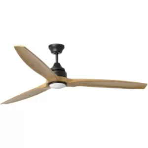 Image of Faro Alo LED Large Ceiling Fan Wood, Dark Brown
