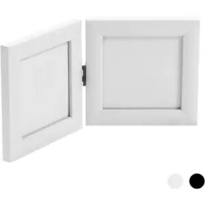 Image of Nicola Spring - Folding 2 Photo Frame - 4 x 4' - White