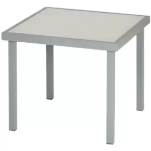 Image of Sussex Garden Side Table - Metal Outdoor Patio Furniture - 44 x 44cm - Grey - Harbour Housewares