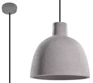 Image of 1 Light Dome Ceiling Pendant White, E27