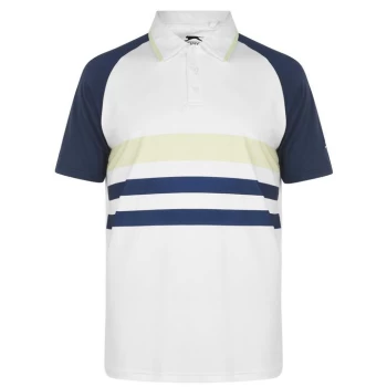 Image of Slazenger Golf Polo Shirt Mens - White/Navy