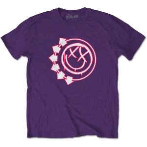 Image of Blink-182 - Six Arrow Smiley Unisex Medium T-Shirt - Purple