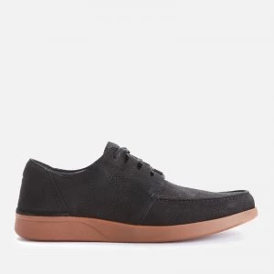 Image of Clarks Mens Oakland Walk Nubuck Shoes - Black Combi - UK 9