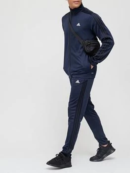 Image of adidas MTS Doubleknit Tapered Tracksuit - Navy/Black Size XS Men