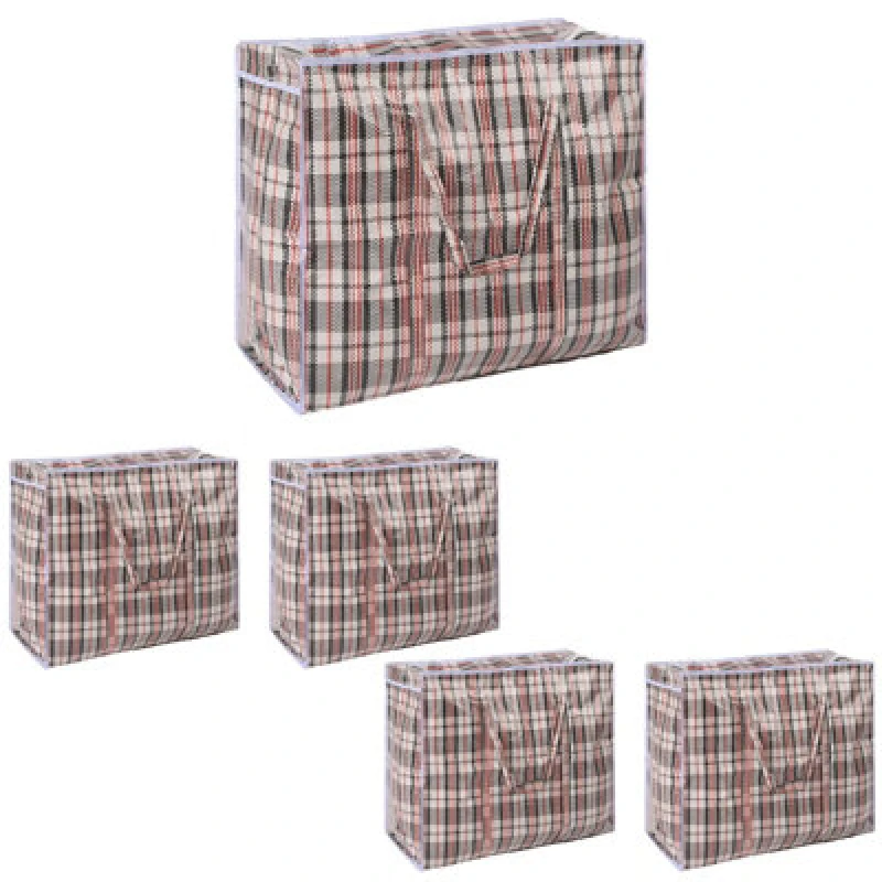 Image of OHS OHS Laundry Bags Zip 5 x Extra Large Clothes Bedding Storage Bag Organiser in Grey Grey One Size Unisex 5027434178278