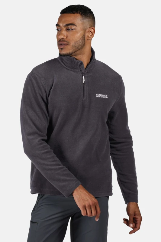Image of Regatta Regatta Men 'Thompson' Lightweight Half Zip Fleece in Mid Grey Size: 4X-Large Mid Grey 4XL Male 5051513437406