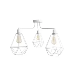 Image of Karo Multi Arm Semi Flush Ceiling Light Grey 75cm