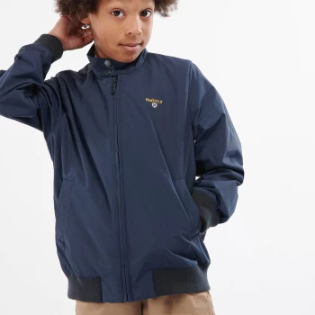 Image of Barbour Boys' Crested Royston Casual Jacket - Navy - 8-9 Years