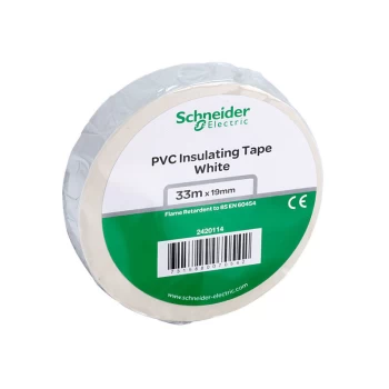 Image of Schneider Electric - 2420114 PVC Tape 19mm x 33m White