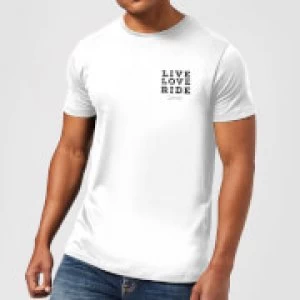 Image of Live Love Ride T-Shirt - White - 3XL