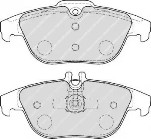 Image of Ferodo FDB1980 Brake Pad Set Rear Axle Premier Car