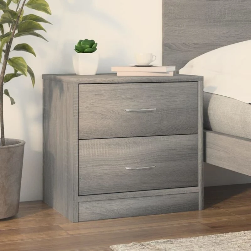 Image of VIDAXL Bedside Cabinet Grey Sonoma 40x30x40cm Engineered Wood Vidaxl 8720286954201
