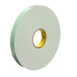 Image of 3M 4026 White Foam Tape, 19mm x 3, 1.6mm Thick