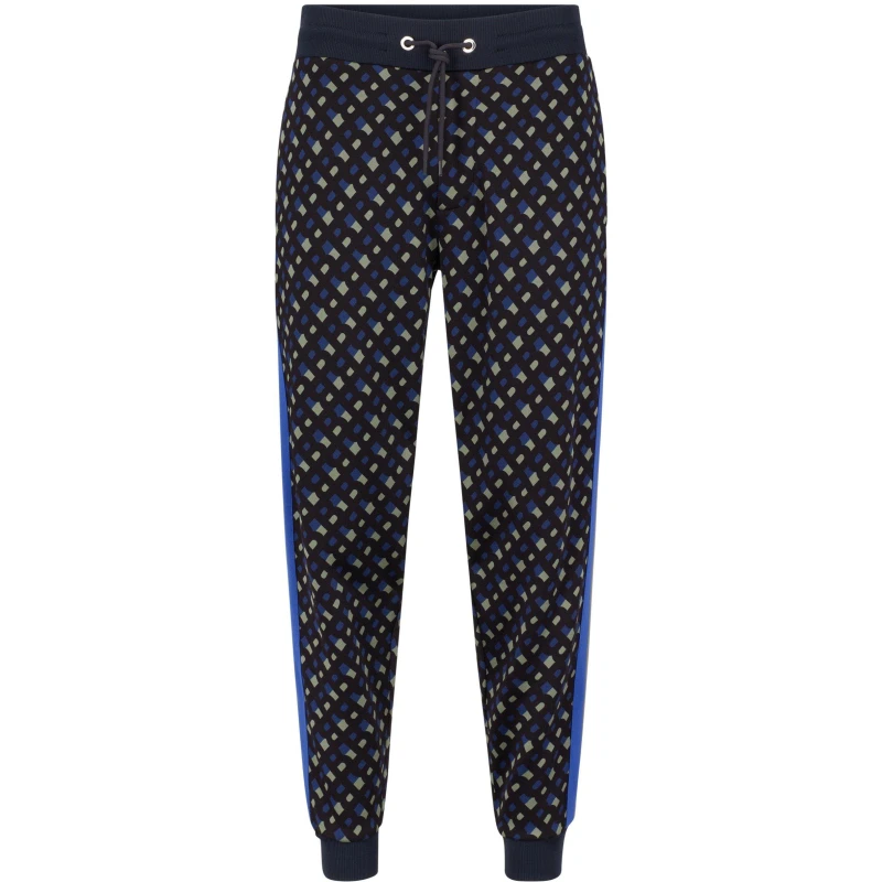 Image of Boss Mens Lamont Closed Hem Jersey Joggers Dark Blue male S