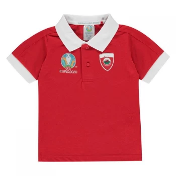 Image of UEFA Euro 2020 Wales Polo Shirt Infants - Red