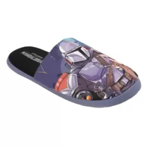 Image of Star Wars: The Mandalorian Mens Slippers (9 UK-10 UK) (Black/Blue)