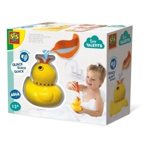 Image of SES Creative - Childrens Tiny Talents Quack Quack Duck Bath Toy with Sounds (Yellow)