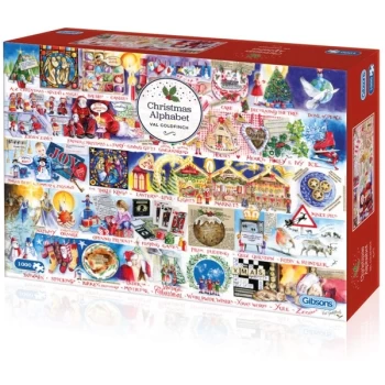 Image of Gibsons Christmas Alphabet Jigsaw Puzzle - 1000 Pieces
