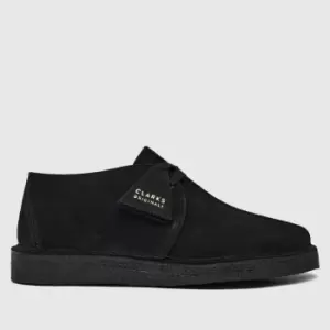 Image of Clarks Originals Desert Trek Shoes In Black