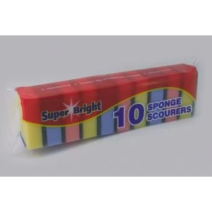 Image of Superbright Sponge Scourers Pack 10
