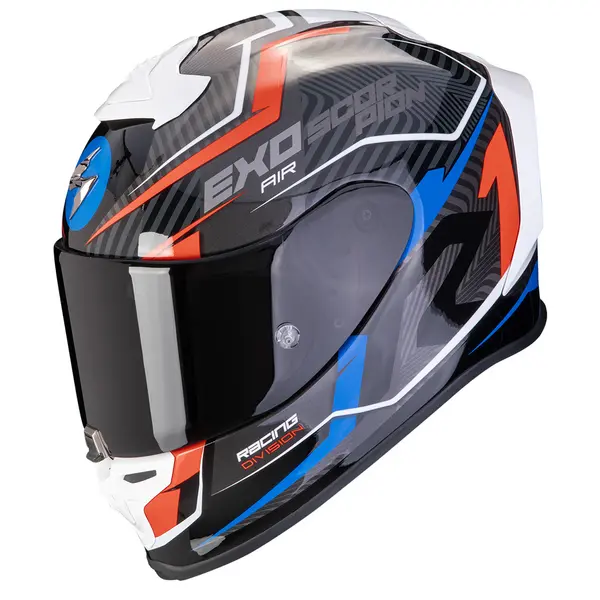 Image of Scorpion EXO-R1 Evo Air Coup Black Red Blue Full Face Helmet Size XL