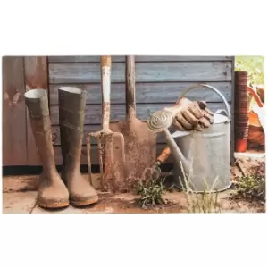 Image of Garden Shed Printed 100% Recycled Rubber Non-Slip Doormat - Printed - Printed - Homescapes
