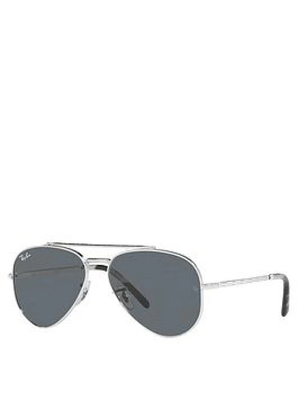 Image of Ray-Ban Aviator Polished Silver Blue RB3625 New Aviator Silver male