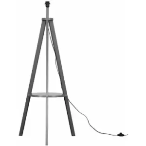Image of Minisun - Morrigan Wooden Tripod Floor Lamp Base - Grey