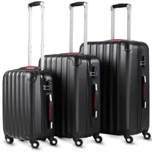 Image of Baseline Hard Shell Black Suitcase 3Pcs Set