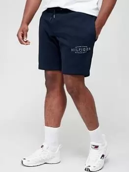 Image of Tommy Hilfiger Big & Tall Bt-Hilf Curve Logo Sweatshort, Navy, Size 5XL, Men