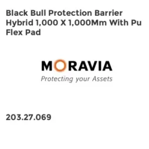 Image of BLACK BULL FLEX Flexible Impact Protection Barrier with PU pad - 1040 x 1100mm