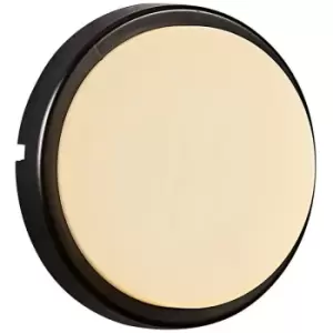 Image of Nordlux Cuba Bright Round LED Outdoor Flush Wall Lamp Black, IP54, 3000K