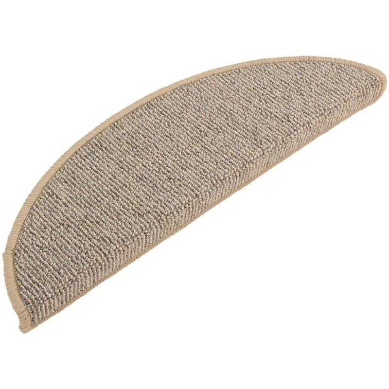 Image of VIDAXL Stair Mats 15 pcs 56x17x3cm Brown Half Round vidaXL 8720286432846