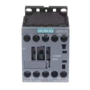 Image of Siemens SIRIUS Innovation 3RT2 3 Pole Contactor - 9 A, 230 V ac Coil, 3NO, 4 kW