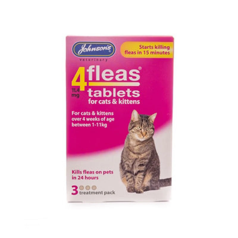 Image of Johnsons 4Fleas Cats And Kittens 3 Treatment Pack - Pack Of 6