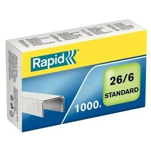 Image of Rapid Standard 266 Staples 6mm Shank Length Pack of 1000 24861300