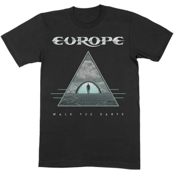 Image of Europe - Walk The Earth Unisex Medium T-Shirt - Black