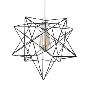 Image of Sadira Star Pendant Shade in Matt Black
